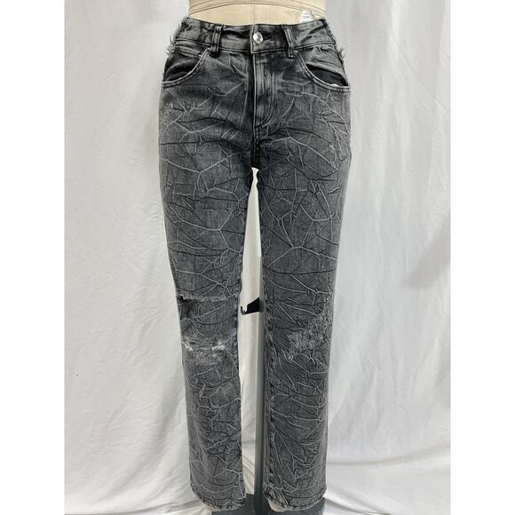 Retrofete 'Monica' Gray Strait Leg Denim Jean Size 23 - Picture 2 of 5